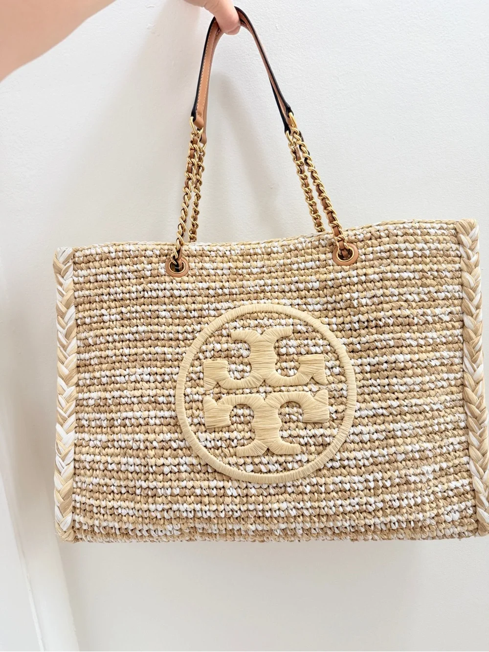 RARE Tory Burch Ella Rafia Tote